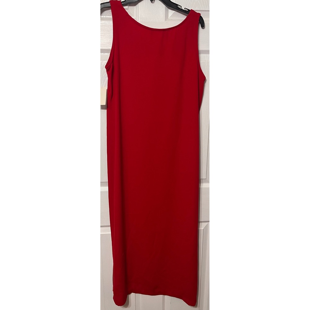 Jessica Howard Red Navy Blue 2 Piece Dress Suit Set Jacket Maxi Dress 12 NEW - Picture 6 of 9